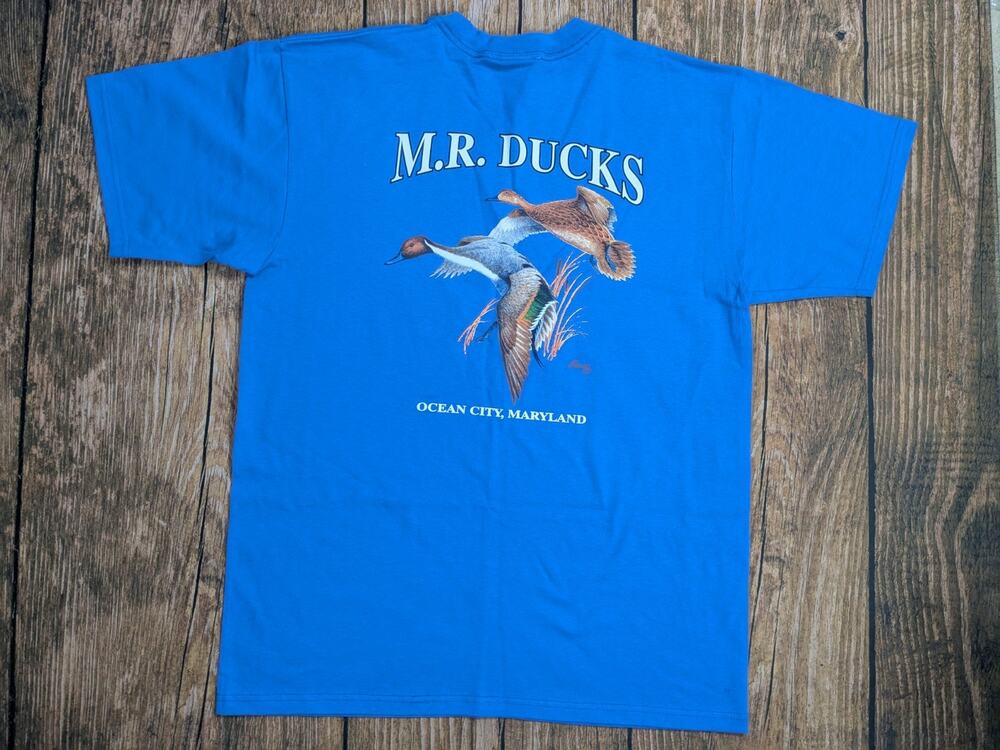 NOS New 2010 Mr Ducks Maryland Duck T Shirt Blue Size Large M.R. NWT